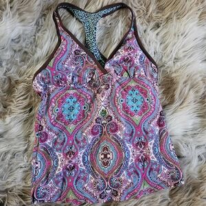 Athleta Colorful Paisley Women's Racerback Tank Top